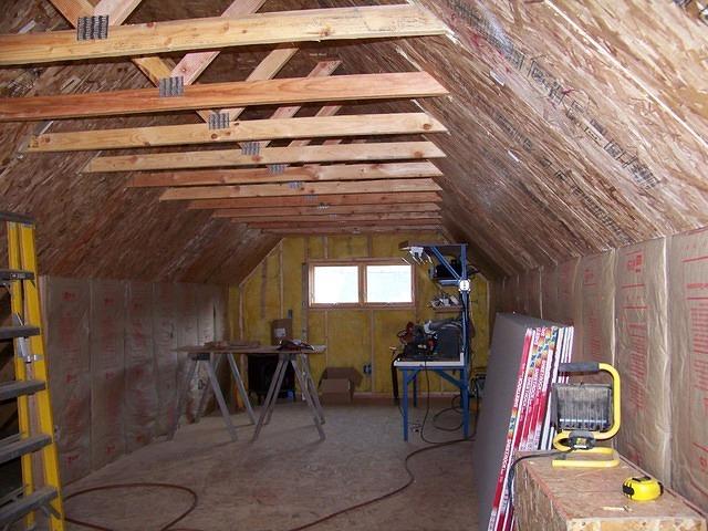 It is all insulated and ready for drywall.