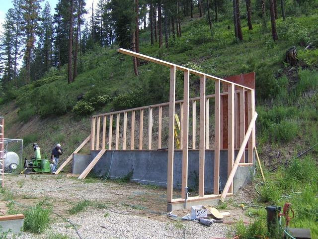 Back wall is up and also first side wall.