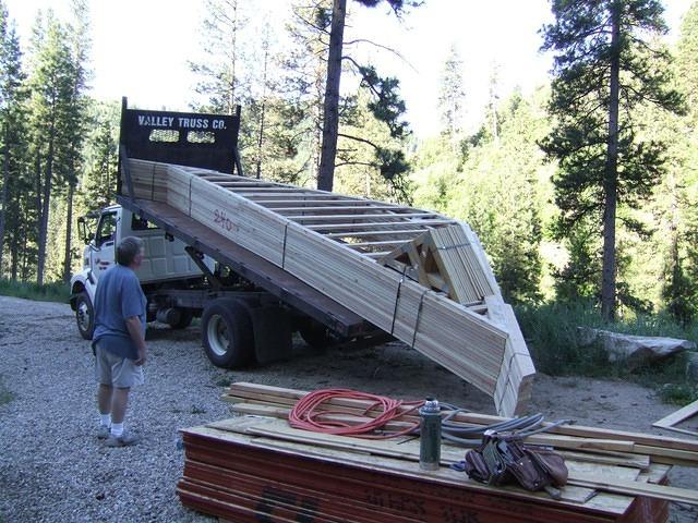 The trusses have arrived on Friday June 27.