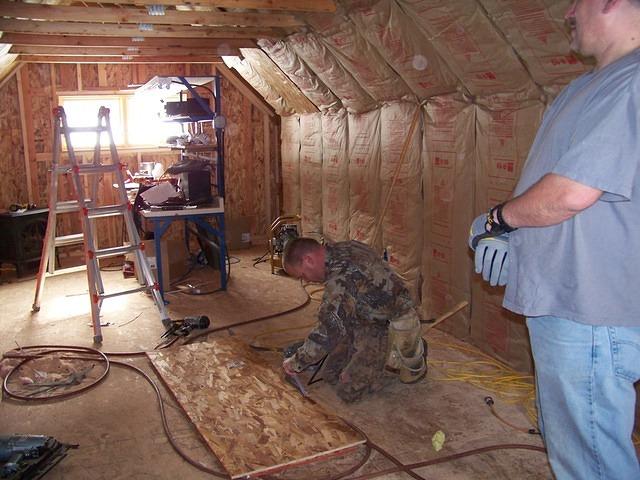 more insulation and osb going up.