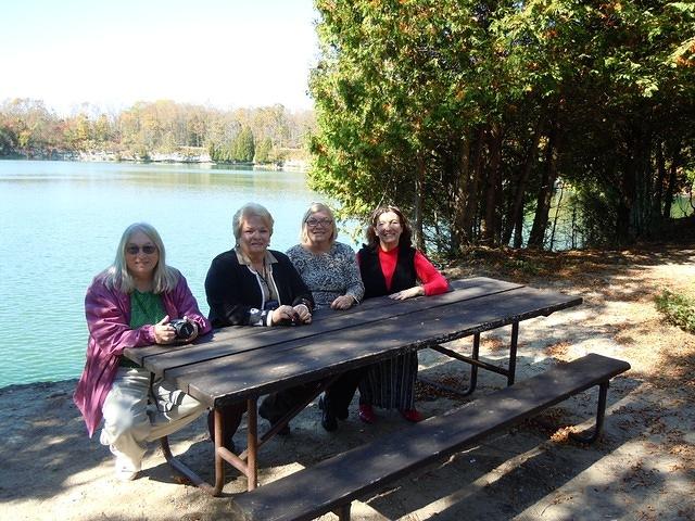 Jane, Peggy, Patty and Judy in gorgeous Wisconsin. The weather was great here too.