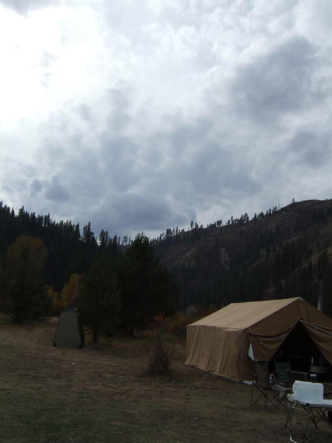 It is getting cloudy Monday night; it actually rained a little.