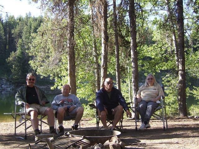 A self portrait of us all relaxing on the shore.