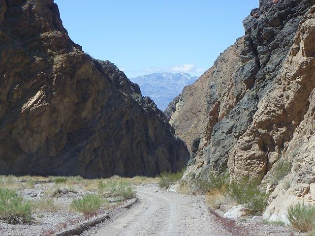 Titus Canyon got very narrow at times, only one car width. Lots of color in the rocks.