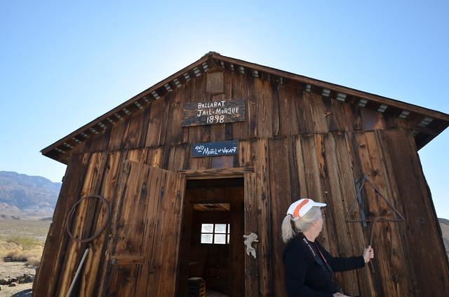 Vicki ringing the 'welcome' bell