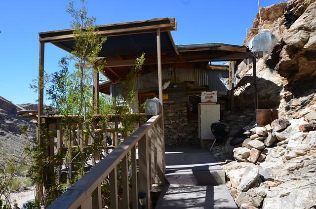 Outside the first cabin.