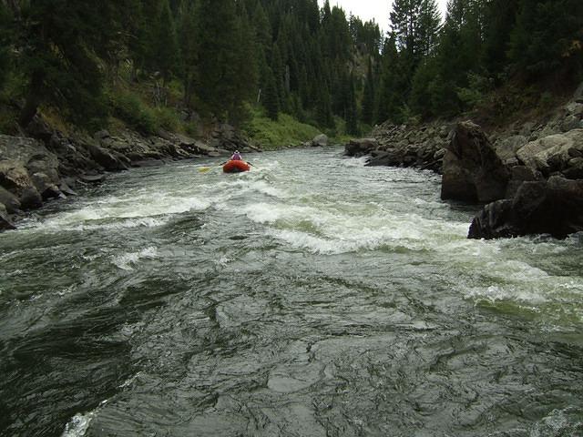 Steve always goes first! We went fast through this short span of rapids.