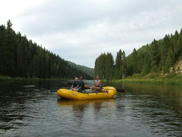 Captain Drew deftly steering us through the calm parts of the river and the rapids.