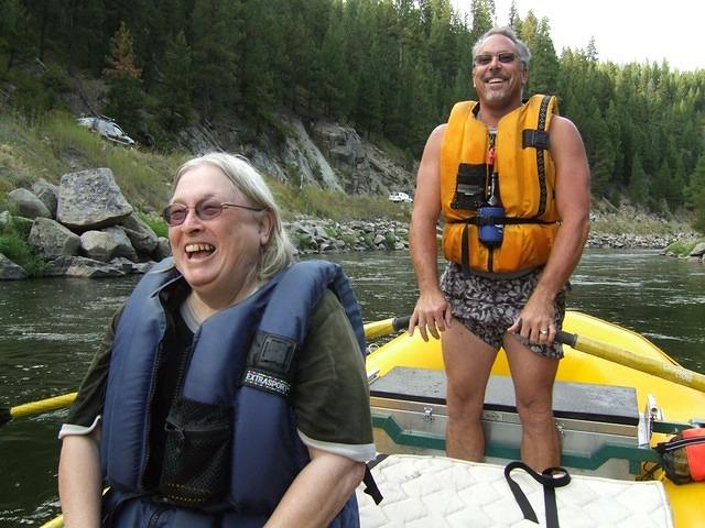 Patent relief on my part, and Drew managed to get wet going through this one.