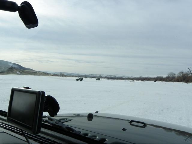 A dance on the ice! Many Jeeps trying to spin. We all did it!