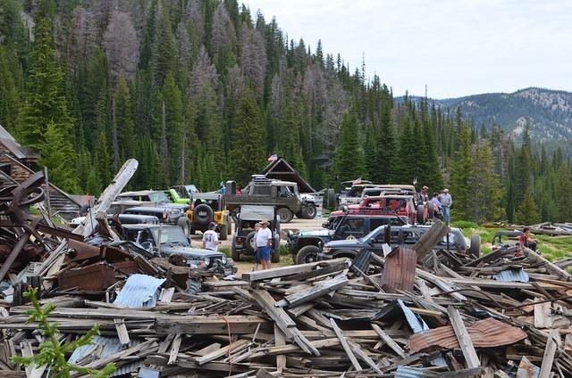 Some of the buildings were actually blown up, but the debris stayed.