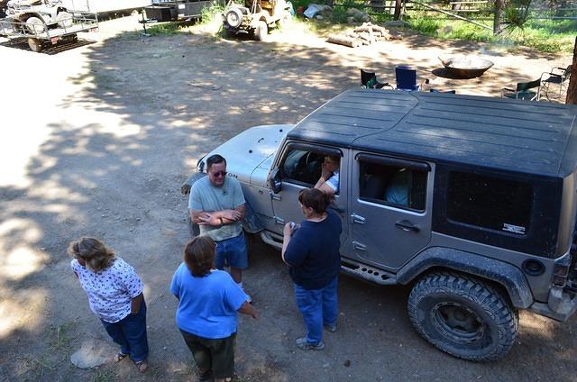 Relaxing and chatting with friends.