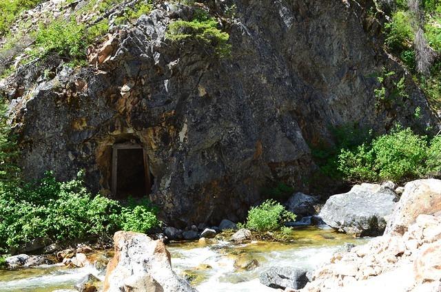 Right past the bridge is a mine entrance.