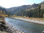 This is looking downstream at our site.Sure is pretty!