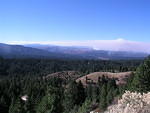 On the summit overlooking our side you can see the forest service doing a controlled burn.