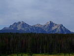 Closer view of the Sawtooth Mountains.
