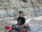 Anthony did not dig at the mine but rode the ATV around the area. He thought it was great.