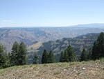 Overlooking Hells Canyon. It is a ways off, so we just see mountain tops.