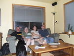 All of us in Sally's house.
