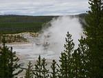 Another view of geysers. It is a long walk around these.
