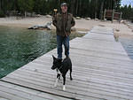 Curtis and Buster at Red Fish Lake