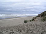 One part of the beach had large sand dunes.