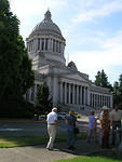 touring the grounds by the capitol.