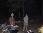Evenings are cool! It froze the first two nights. The fire pit had a grate, so cooking potatoes was a cinch.
