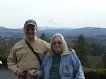 Curtis and Jane at the overlook for Mt. Hood. The light is not right to see the mountain behind us very well.