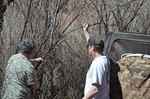 We had to stop and cut brush to make it through the tamarisk tunnel