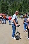 Don't know if he was in the parade, but the unicycle looks cool.
