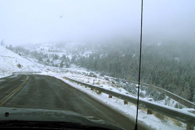 Hwy 16 in the BigHorn National Forest heading to Tensleep.