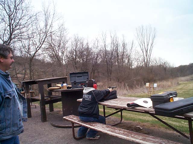 Anthony shooting at the Range Near Yellowstone State Park
