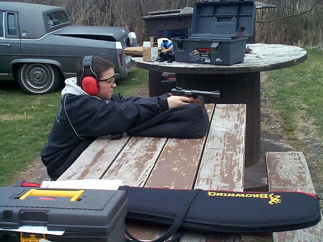 Anthony with Ruger Mark II